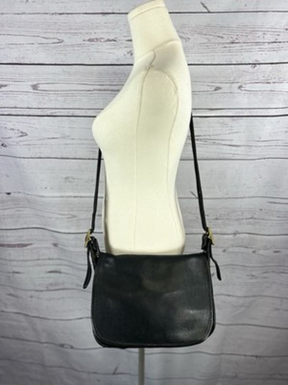 Vintage Coach 9951 Black Leather Shoulder Bag Crossbody